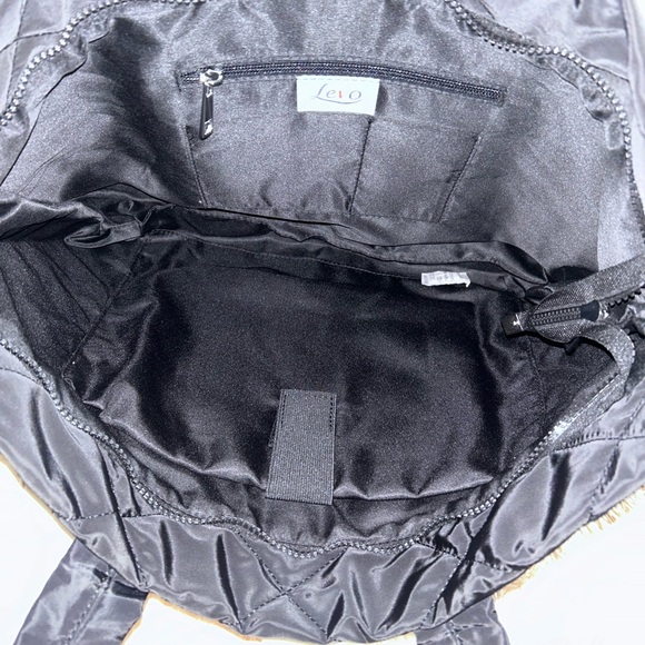 NEW 2 Large Quilted Tote Bags, Cream & Black, dust bags included! - Picture 6 of 6